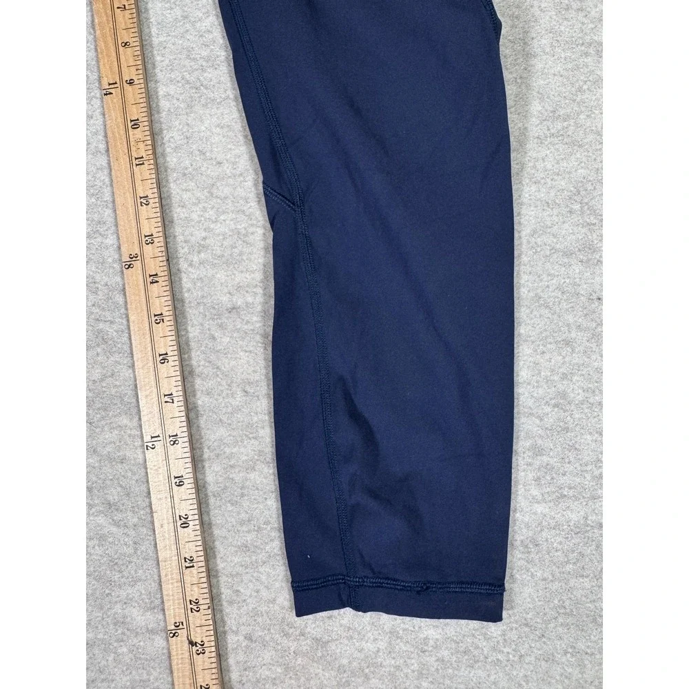 Lululemon‎ Leggings Womens 8 Blue High Rise Cropped Pockets Yoga Athletic Gym